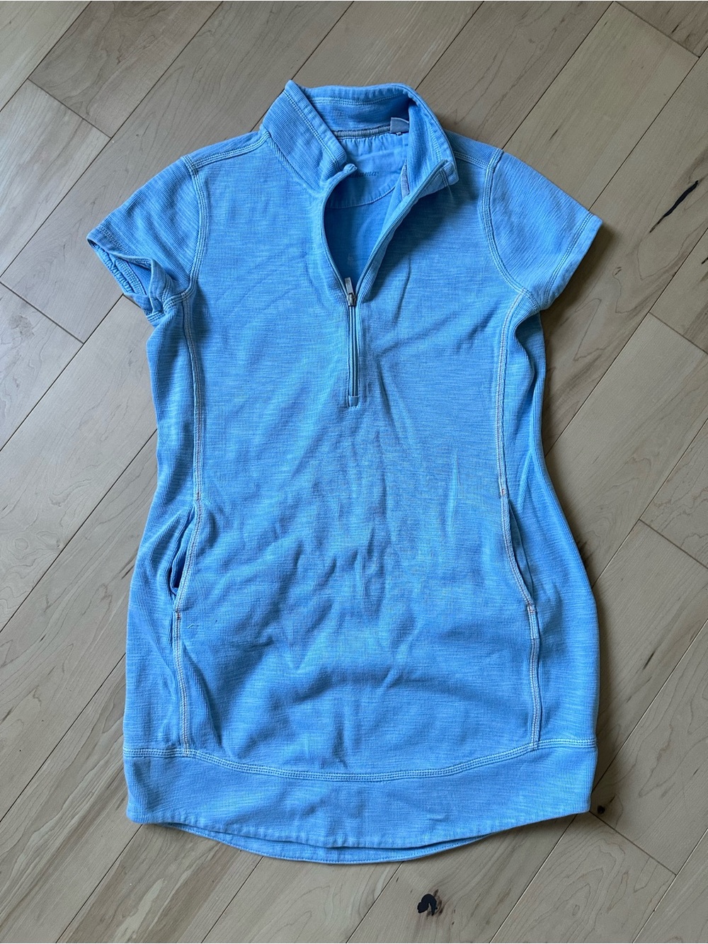 Tommy Bahama Sky Blue Short Sleeve Quarter-Zip Tunic